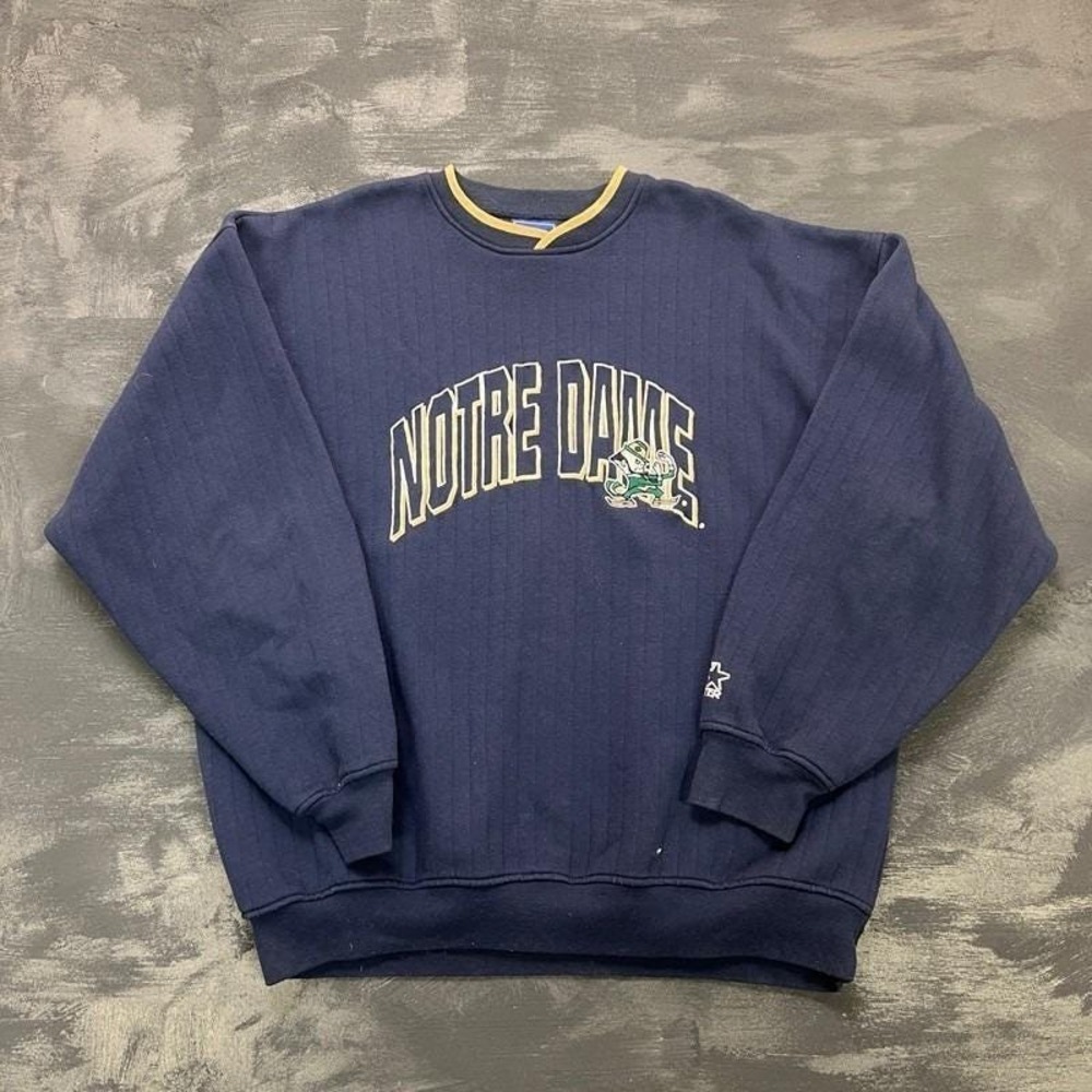 Vintage Notre Dame Fighting Irish Sweatshirt Mens XXL Blue 1990s Starter NCAA